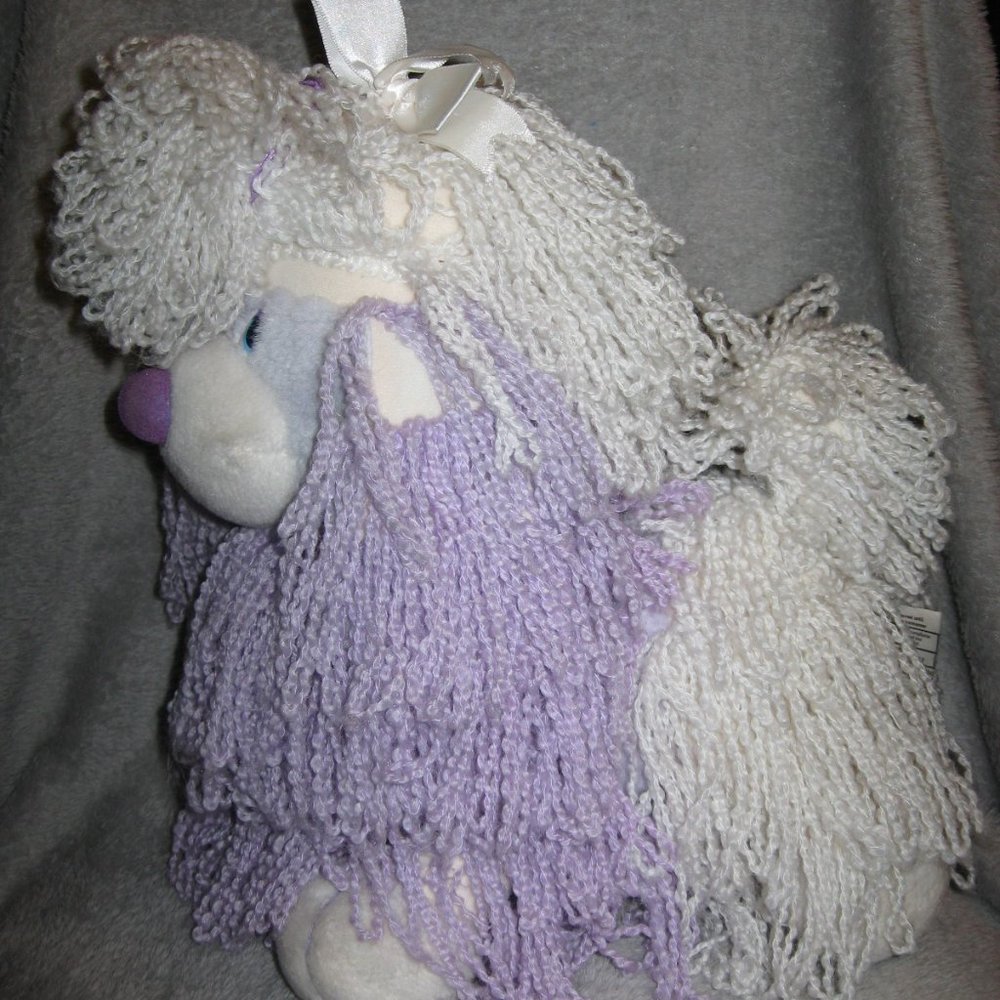 Violet Plush Fluppy Dog? Purple Stuffed Yarn 2306A3.5